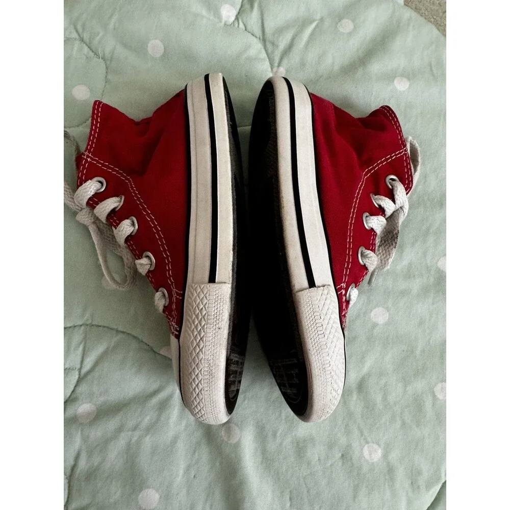 Converse Chuck Taylor All Star Unisex Kids Red High Top Lace Up Textile US 8